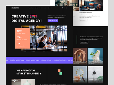 Marketing Agency agency business design digital agrncy digital marketing digital marketing agency landing page design marketing agency ui design web design website design