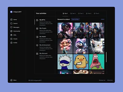 ArtigenceNFT - Manage your digital assets