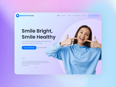 Dental Clinic Website Design branding trendy ui designs trendy web designs ui ui designs ui ux user interface desings web designs web ui desings website website design trends website designs