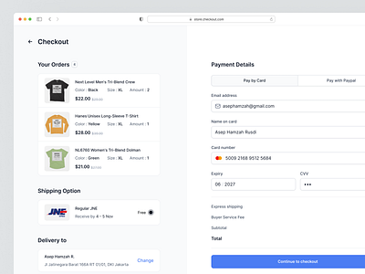 Credit Card Checkout Page billing buy cart checkout credit card dashboard ecommerce fashion form online shop order payment product design shop store web design webapp website