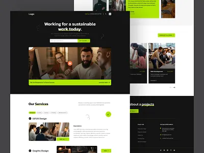 IT Solution & Consultancy Landing page Design branding clean company website consultancy website creative design finance graphic design home page it jobs it services it solution landing page solution trend design ui ui design ui trend uiux website design