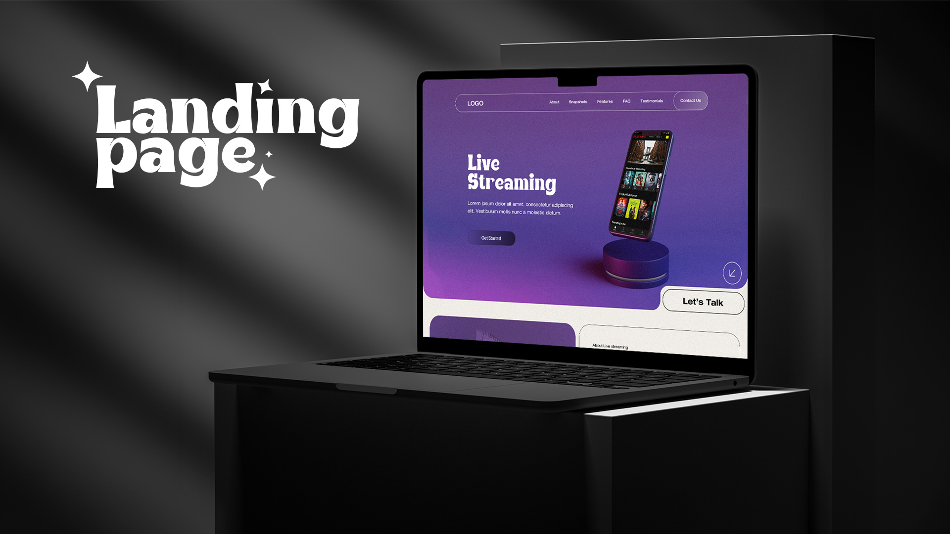 Live streaming Landing page🌟 about section banner design branding contact us creative web design graphic design landing page live streaming mobile app modern netflix testimonials trendy website ui design uiux design user experience user interface visual design web design inspiration website design