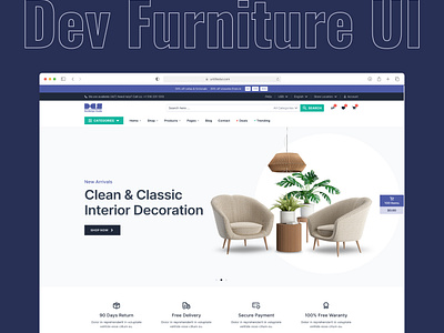 Dev Furniture eCommerce UI Design Free animation devdesign ecommerce ecommerce design ecommerce website furniture furniture shop interaction design shop studio ui website