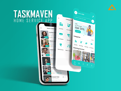 TaskMaven app design app development home service app development javascript mobile app mobile app development react native