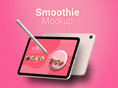 Smoothie Landing page and Mockup design designs figma figma design landing pages mobile app mobile app design mockups smoothie ui ui design uiux uiux design user interface ux ux design web design website design wesite mockups