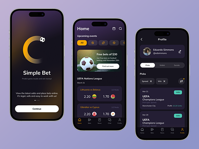 Betting App Design Concept app app design design mobile mobile app mobile app design mobile app ui ui ux