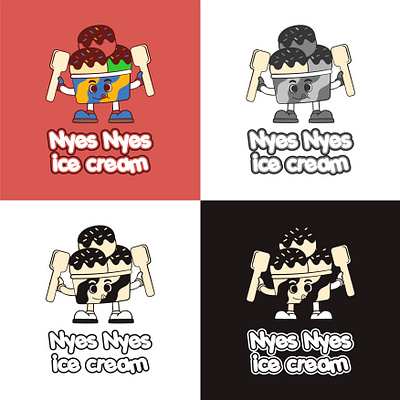Nyes Nyes Ice Cream Logo Design branding graphic design logo