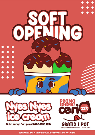 Nyes-Nyes Ice Cream Poster Design branding graphic design logo