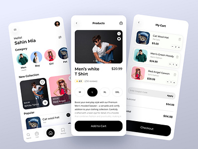 Fashion Mobile App app design clean clothing ecommerce fashion fashion mobile app design minimal mobile app mobile app design style ui ux