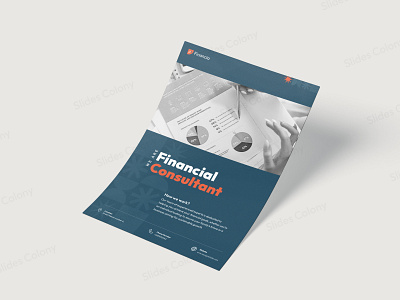 Financial Consultant Flyer bank blue consultation creative currency design finance financial financial consultant flyer grey investment modern money orange plan print professional retirement tax