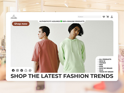 Clothing Store Web Design clothing store fashion figma html landing page store ui web