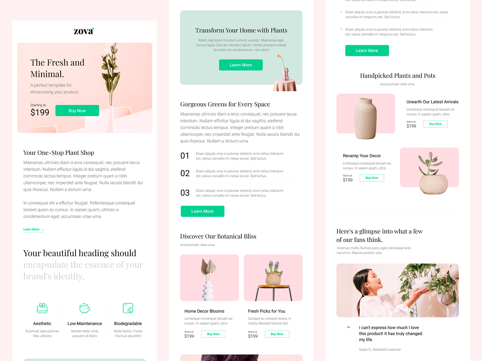 zova - Multipurpose Email Newsletter Template advertising agency e newsletter ecommerce email enewsletter mailchimp marketing minimal multipurpose newsletter online outlook plant promotion retail shopping startup template uiux