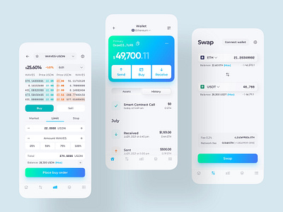 P2P Crypto Exchange App blockchain branding card clean crypto crypto design cryptocurrency defi design exchange finance illustration interface logo market swap trade trading ui wallet