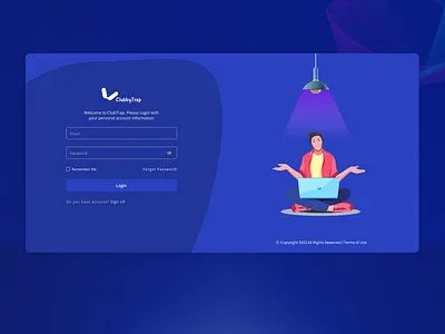 Login Page - ClubbyTrap design loginpage ui visual