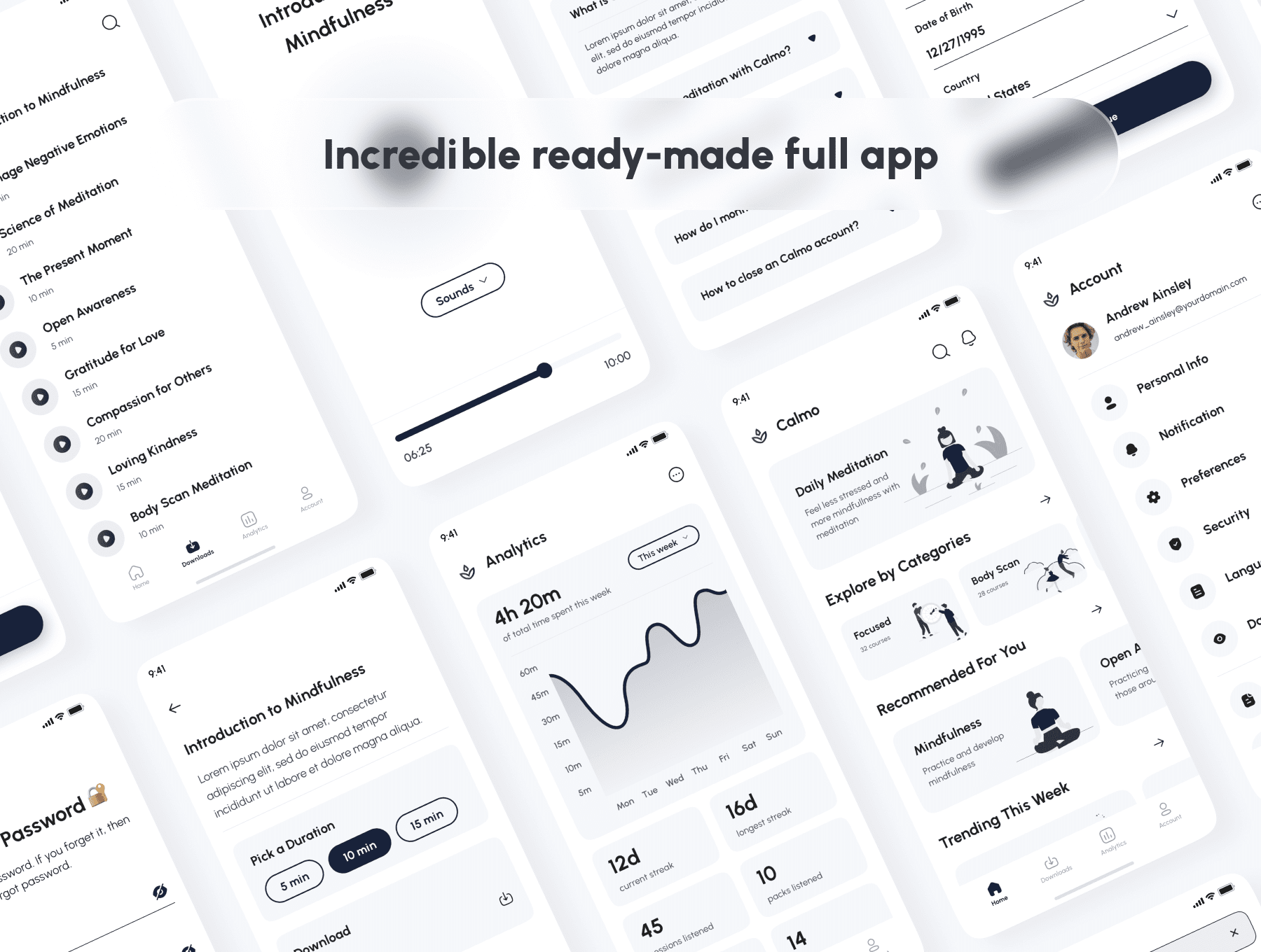 Calmo - Meditation App UI Kit By Sobakhul Munir Siroj On Dribbble