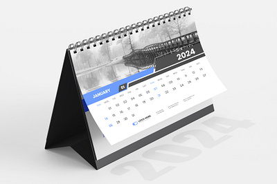 Calendar design template 2024 2024 calendar abstract blue business calendar corporate creative day design desk desk calendar modern office template wall week year