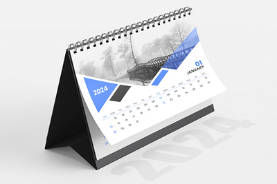 Calendar design template 2024 2024 calendar abstract blue business calendar corporate creative day design desk desk calendar modern office template wall week year