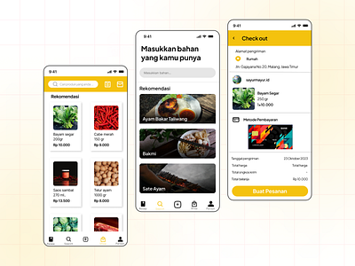 NUSARASA - Food Recipes App Design food app ui uiux design