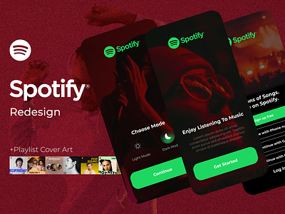 Spotify UI Redesign design graphic design mobile app redesign spotify ui