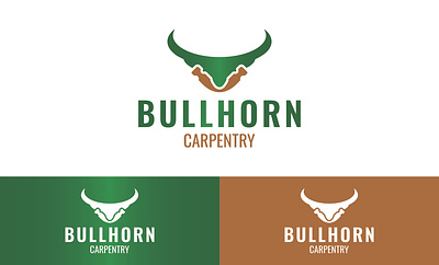 Bullhorn Carpentry branding carpenter graphic design logo