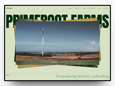 PrimeRoot Farms - Website Design branding design farm graphic design green landing page manufacturing sustainable ui web design website