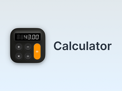 Calculator IOS - App icon redesign concept #43 app branding design graphic design illustration logo typography ui ux vector