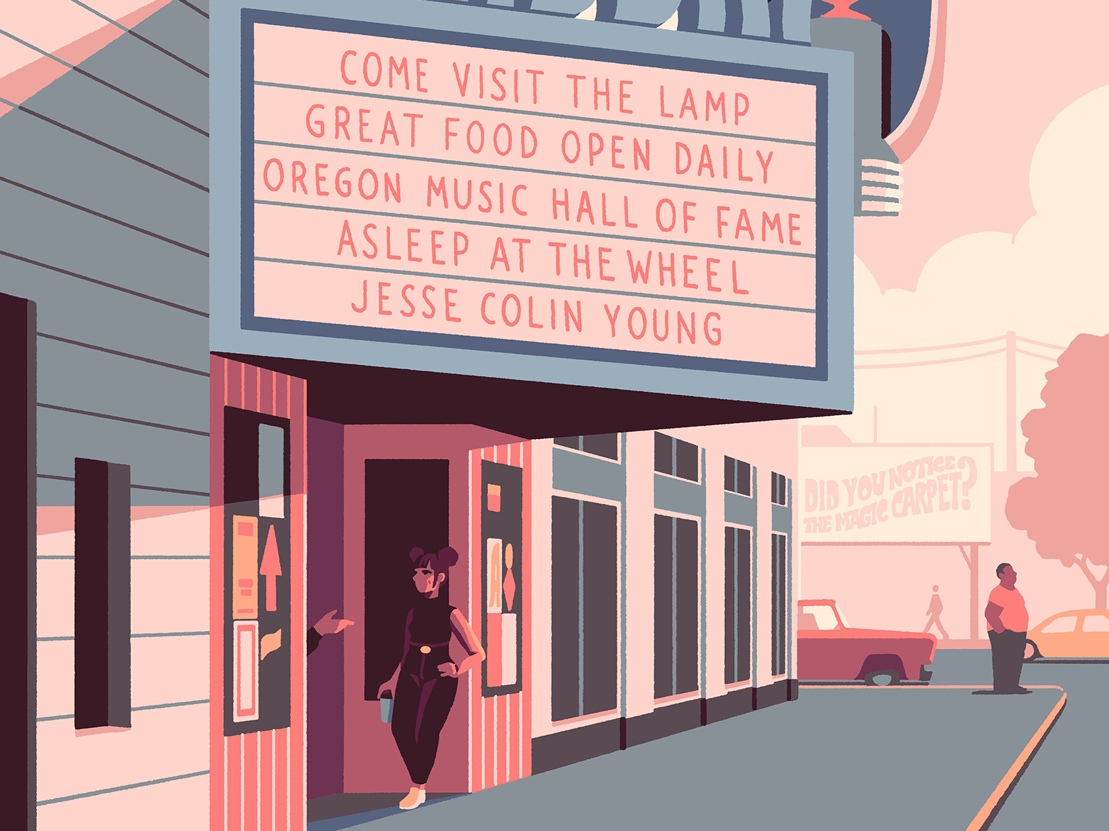 Aladdin Theater aladdin illustration oregon portland procreate street theater venue