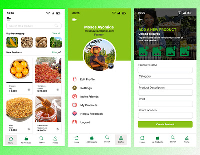 AgroTrade Agricultural Produce Trading App agriculture farmers figma illustration interaction design prototyping trading uiux user experience user interphase viral
