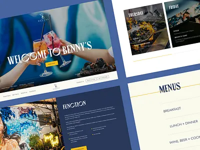 BAR BENNY'S - WEBSITE DESIGN bar cocktails cuisine design landing page restaurant ui ui ux web design website design