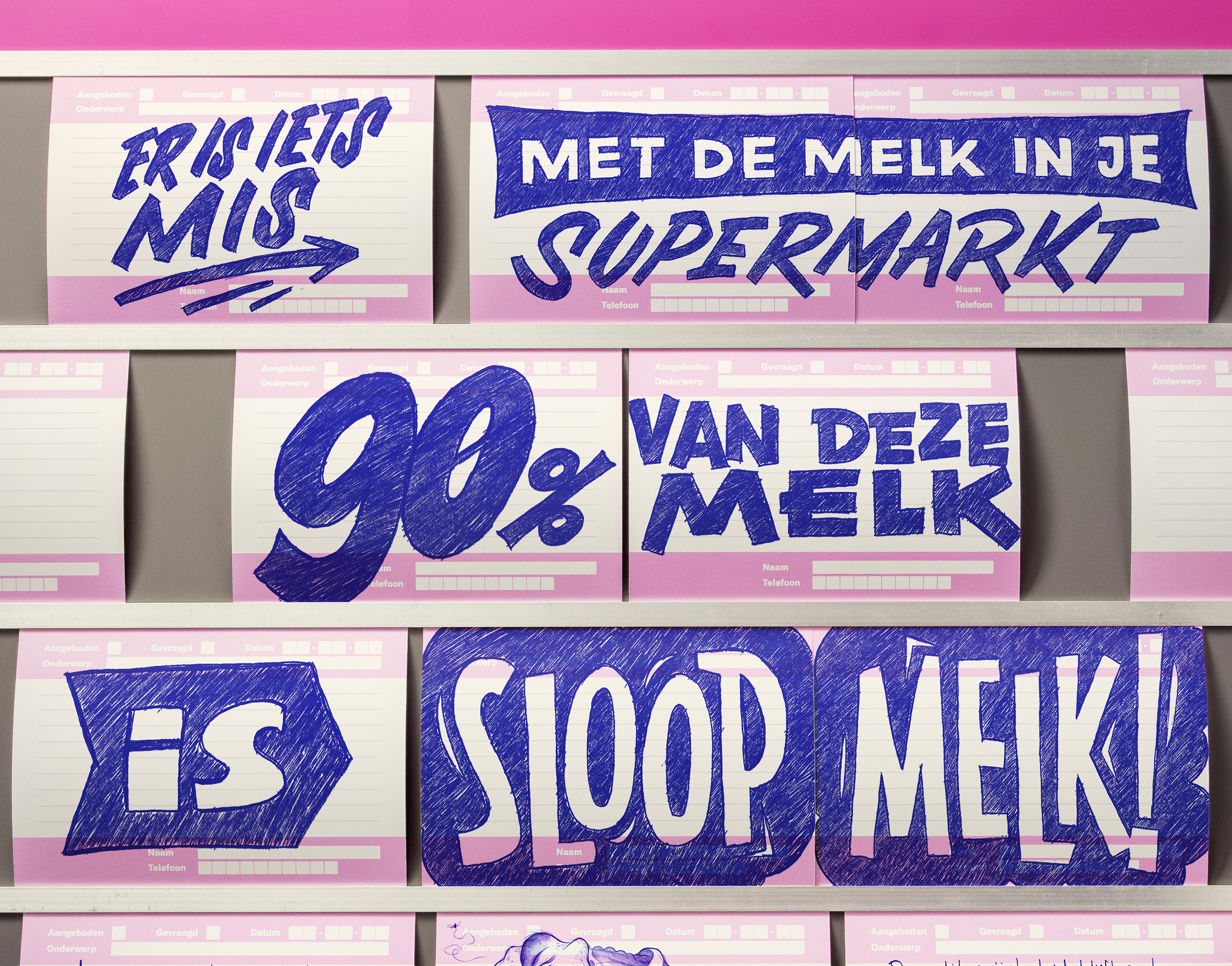 Wakker Dier 'Sloopmelk' - Advertisement advertisement animals ballpointpen branding customtype design digitalart drawing graphic design handdrawn handlettering lettering letters logo newspaper poster type typography writing