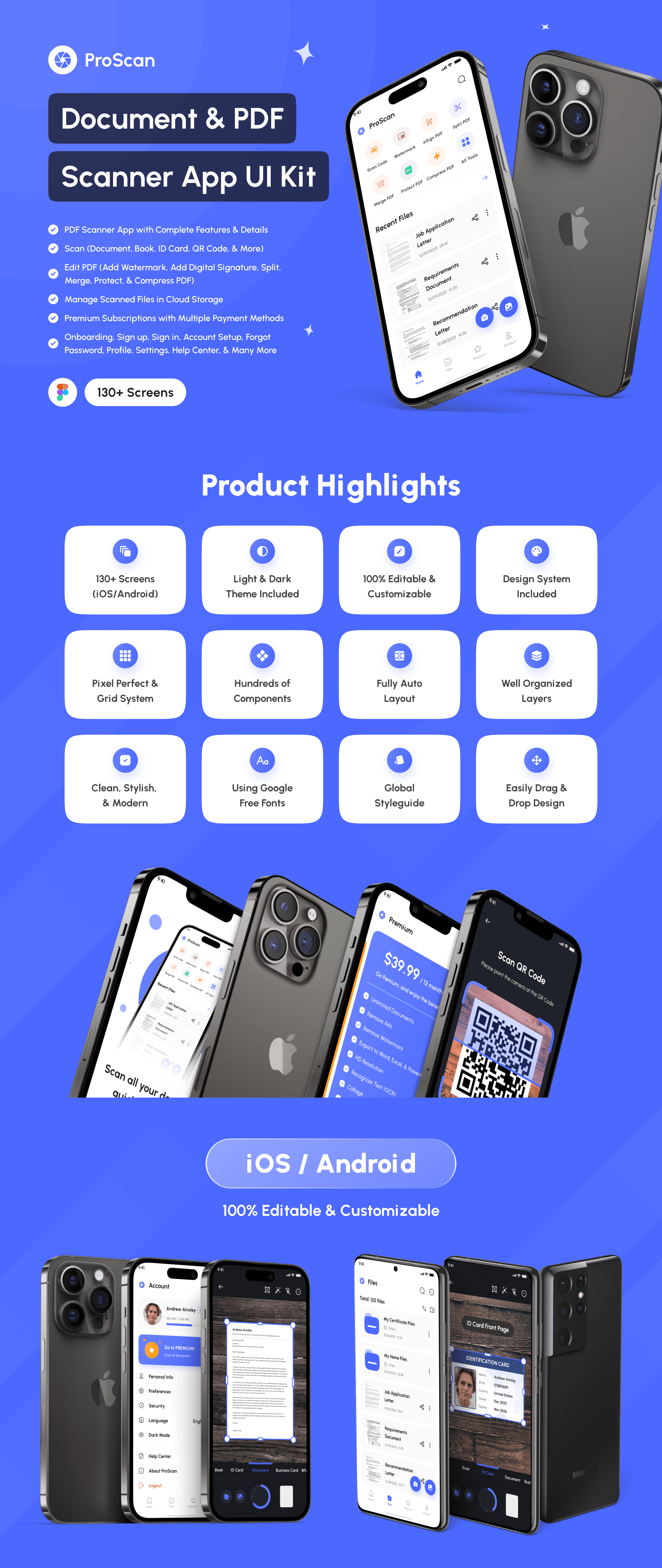 Example of Document And Pdf Scanner App UI Kit