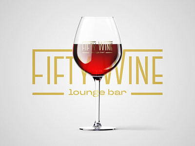 Fifty Wine branding design fifty wine pavia graphic design graphics italy logo logomark logotype logotype design lounge bar pavia typo typographic typographic logo wine bar woodmark