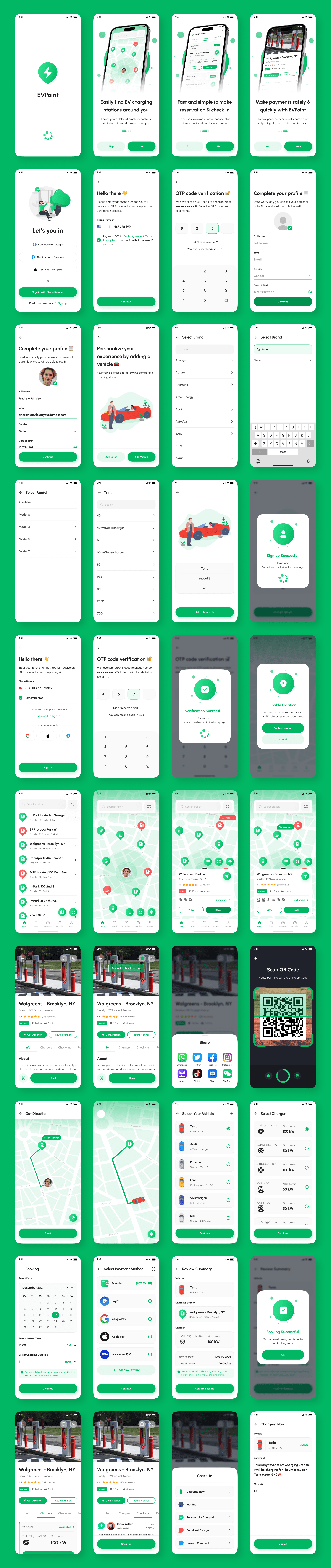 Example of Ev Charging Station Finder App UI Kit