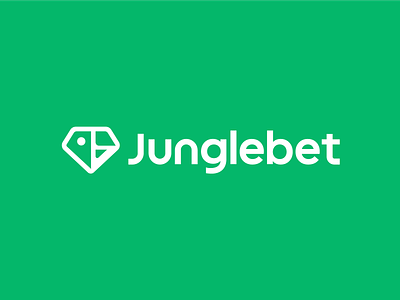 Jungle bet - gambling logo bird casino diamond gambling gem geometric jungle logo logo design modern negative space negative space logo