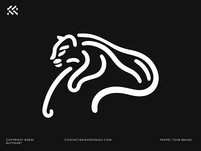 LOGO - PANTER animal black branding cat design graphic design icon identity illustration logo marks panter symbol ui
