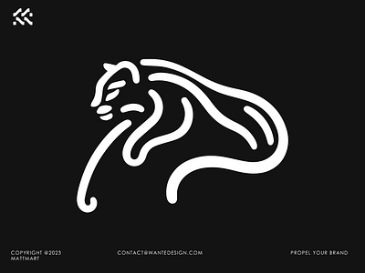 LOGO - PANTER animal black branding cat design graphic design icon identity illustration logo marks panter symbol ui