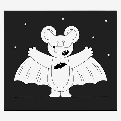 Shasha the bat 🦇 costume mouse