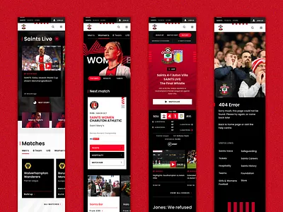 Southampton FC Creative design football sport ui ui design