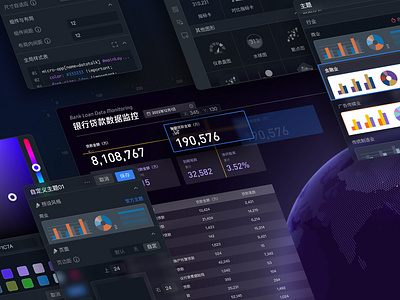 Dark Theme - Dashboard configuration page analysis business canvas chart clean concept design dark mode data design edit flat minimalism product product design ui ux visual charts visualization web web design