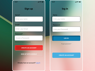 Login - Signup page app design application application design easy design figma graphic design login login signup page loginpage signup signup page transparent design ui ui design ui ux ui ux design ux design web design website website design