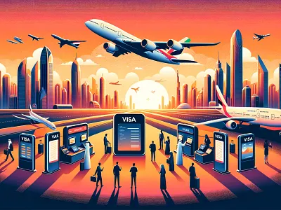 Travel Illustration for a UAE Brand branding design graphic design illustration travel