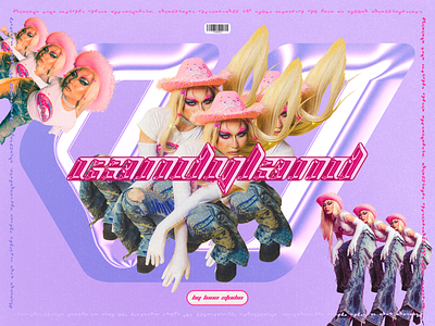 Candyland Y2K Nostalgia 90s barbie design experimental futuristic graphic design nostalgia pink purple retro retro aesthetic retro futurism y2k