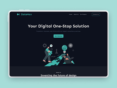Conceptual Redesign for Datahex's Landing Page figma product design ui design