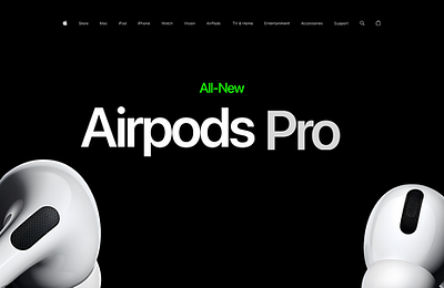 Apple Air Pods Pro and Air Pods Max Landing Page on Figma 3d airpods animation apple branding figma graphic design logo motion graphics ui
