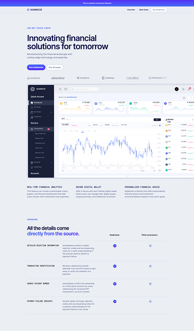 Alfred – SaaS Multipage theme. astro finance fintech hero section pricing sleep tailwindcss