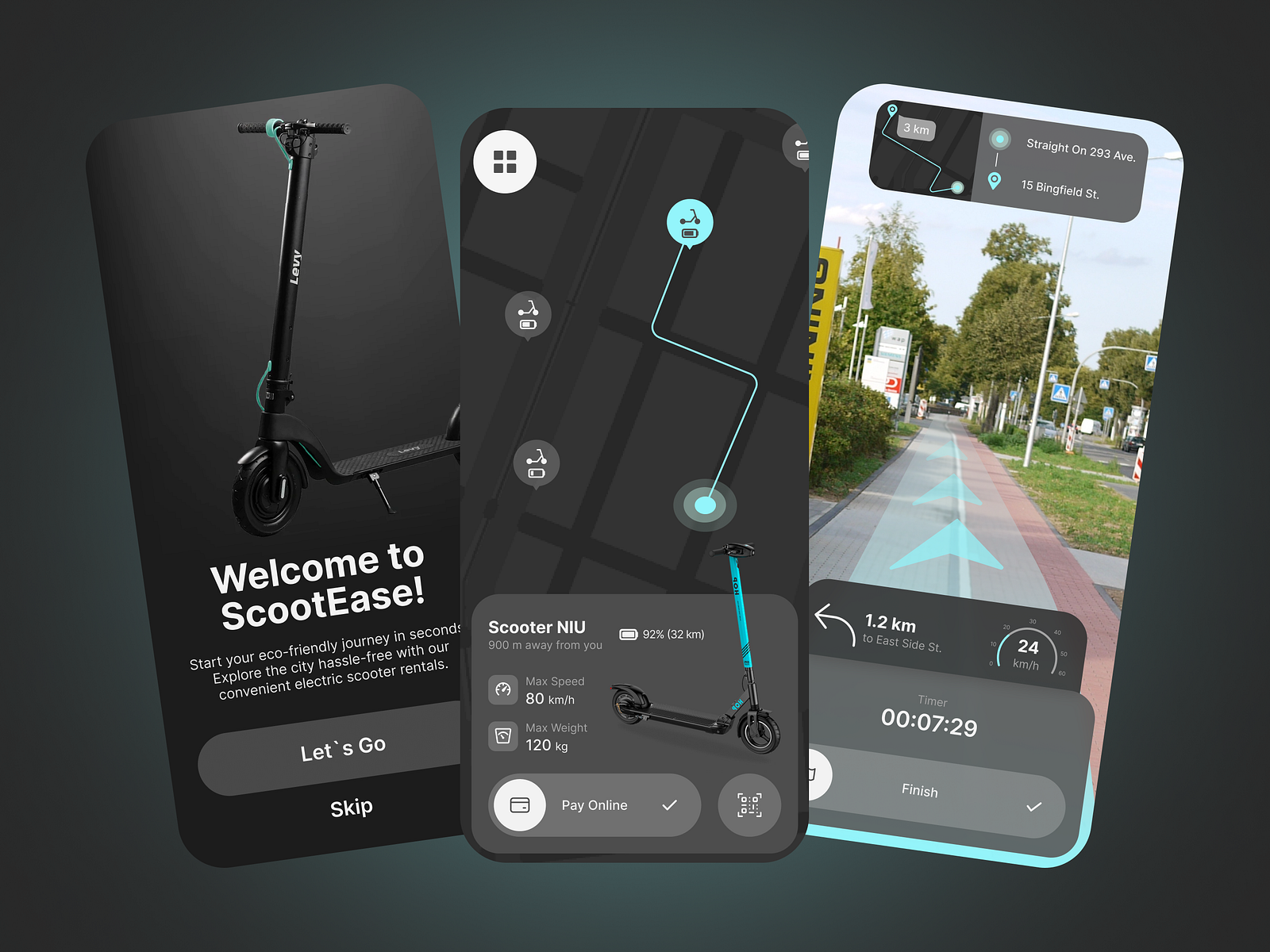 AR Application for renting electric scooters by Anastasiya Ryzhkova for