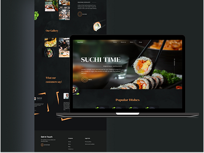 SUCHI landing page landing page suchi ui ux website design