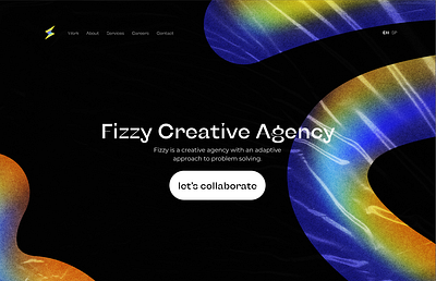 Fizzy Creative Agency Landing Page design graphic design logo ui ux vector