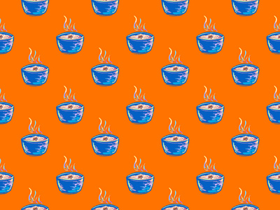 Porridge art color design digital art food girlsart illustration orange porridge procreate