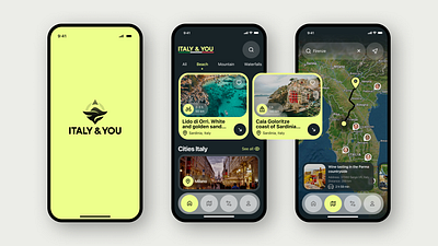 Design of a mobile travel application created by Figma android app appdesign creative digital figma forapple inspiration ios italy logo technology travel userinterfase